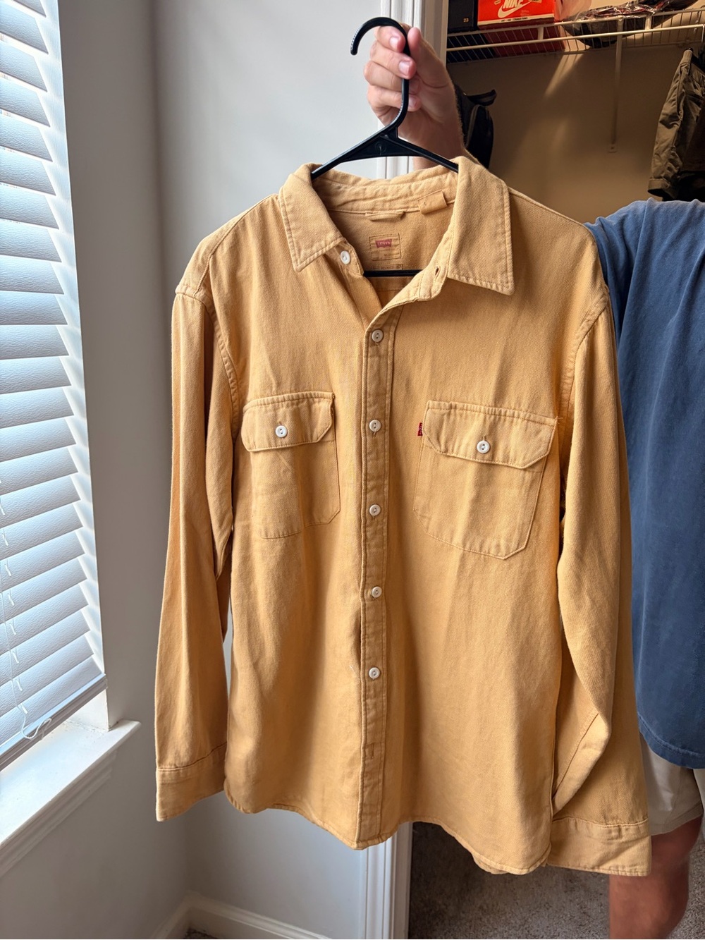 Levi's Men's Casual Button-Down Shirt in Mustard Yellow